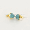 Handmade Best Quality 925 Sterling Silver Gold Plated Stud Earrings, Wholesale Vermeil Gold Earrings Jewelry Manufacturer